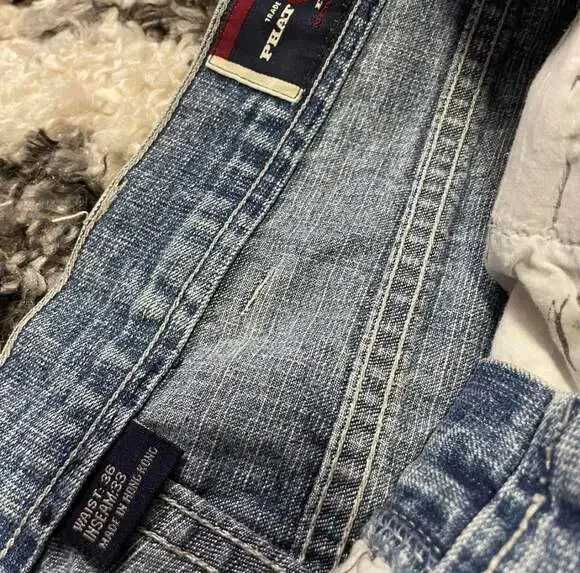 Vintage Phat Farm Baggy Embroidered Patchwork Denim Jeans 36x33 - Picture 4 of 4